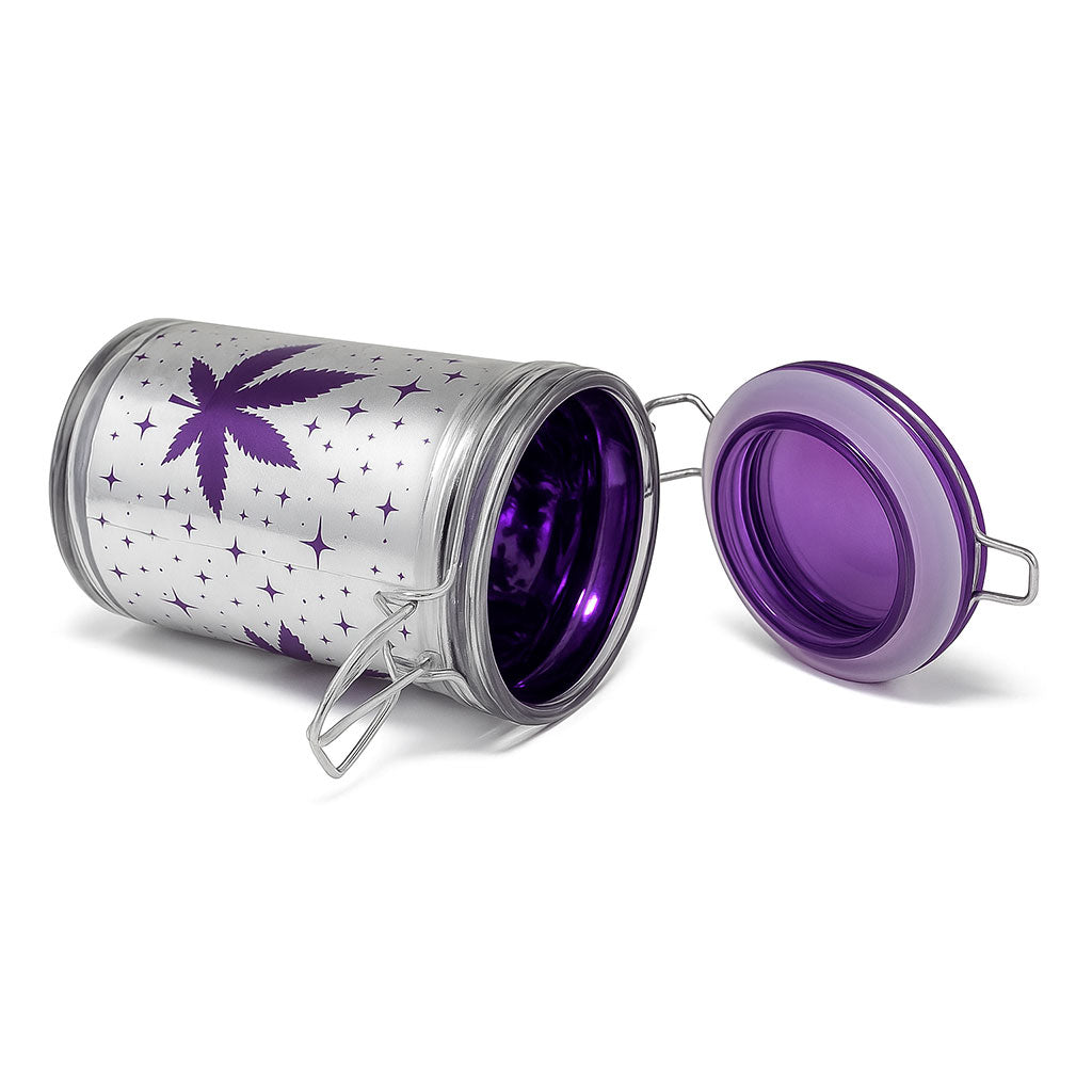 AIRTIGHT PURPLE LEAF GALAXY - STASH JAR TWO DIFFERENT SIZES AVAILABLE