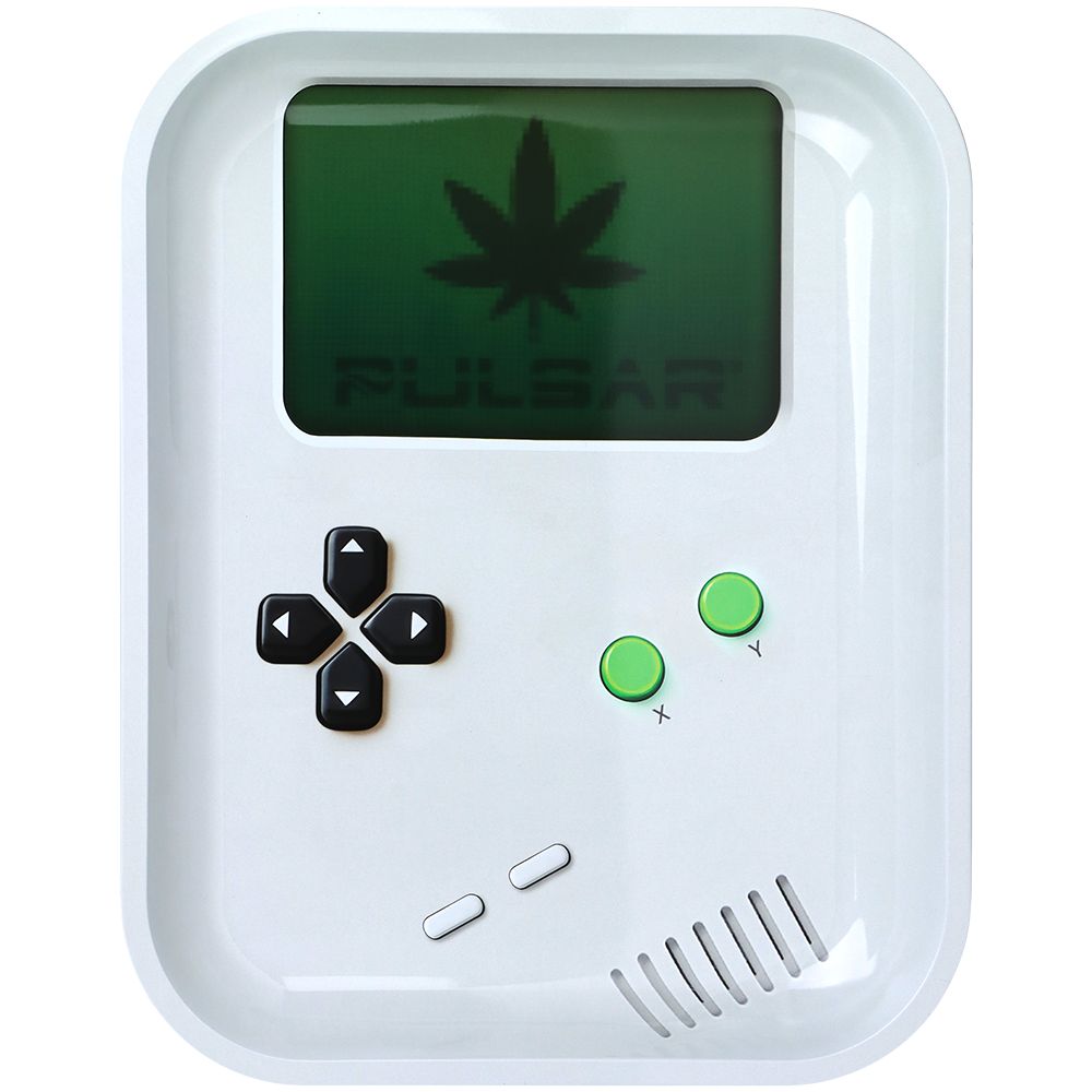 Pulsar Design Series Large Metal Rolling Tray - Weedboy / 13"x11"