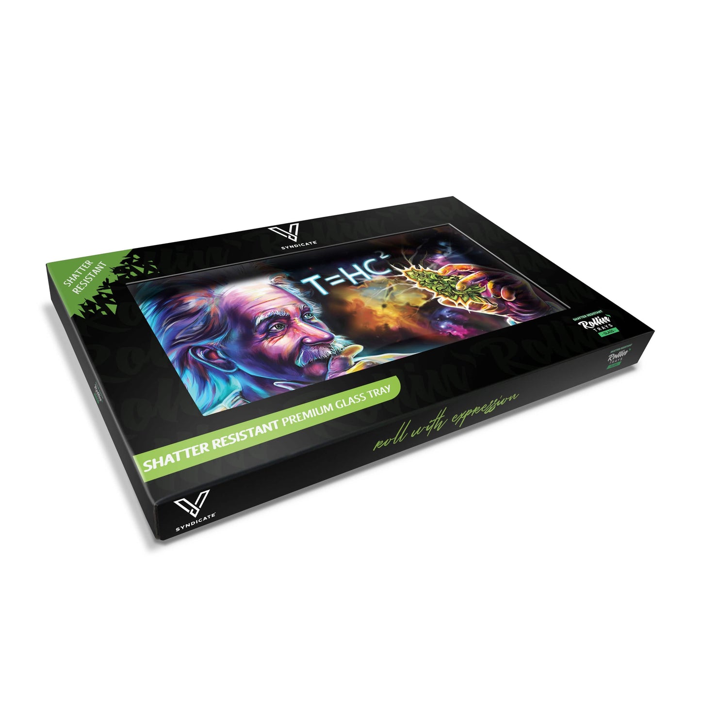 T=HC2 Black Hole Glass Rollin' Tray 2 Size Options