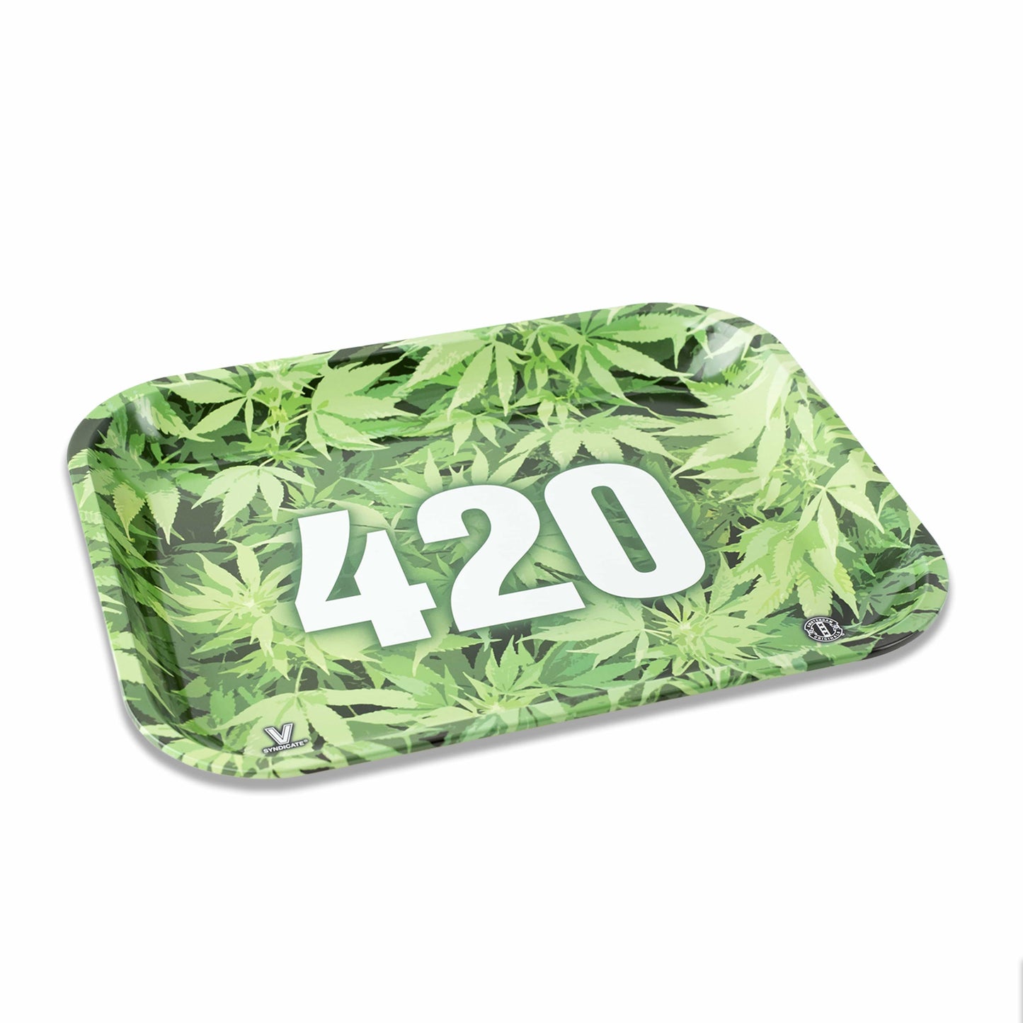 420 Green Metal Rollin' Tray 2 Size Options