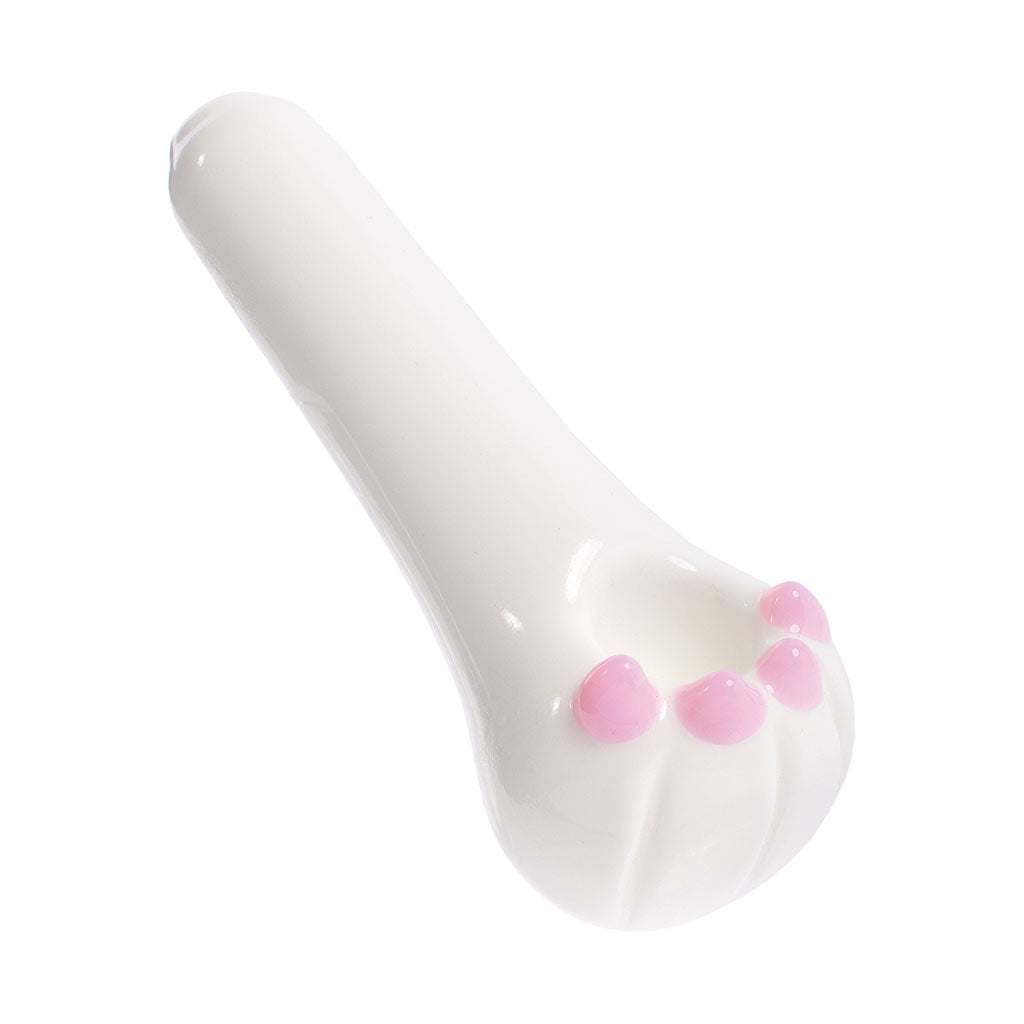 CAT PAW GLASS HAND PIPE MULTIPLE COLORS