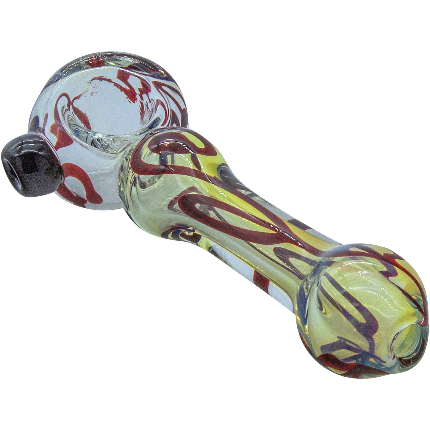LA Pipes "Painted Warrior Spoon" Glass Pipe 5 Color Options