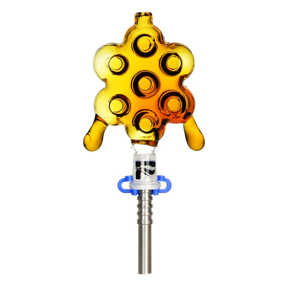 Pulsar 710 Honeycomb Glass Dab Straw Available With Glass or Titanium Tip