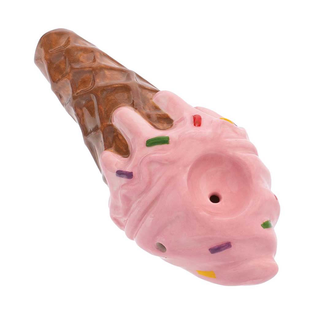ICE CREAM CERAMIC PIPE - WACKY BOWLZ TWO COLORS AVAILABLE