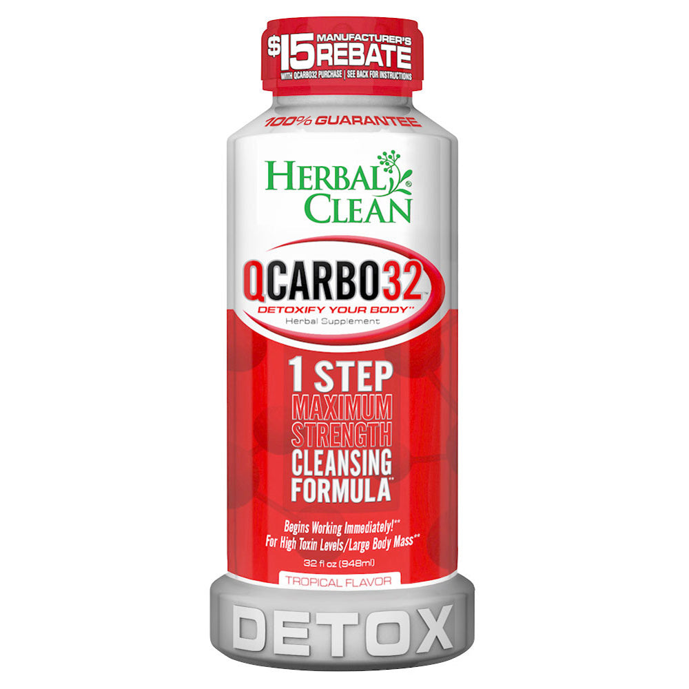 Herbal Clean QCarbo32 Detox Drink | 32oz 2 Flavors