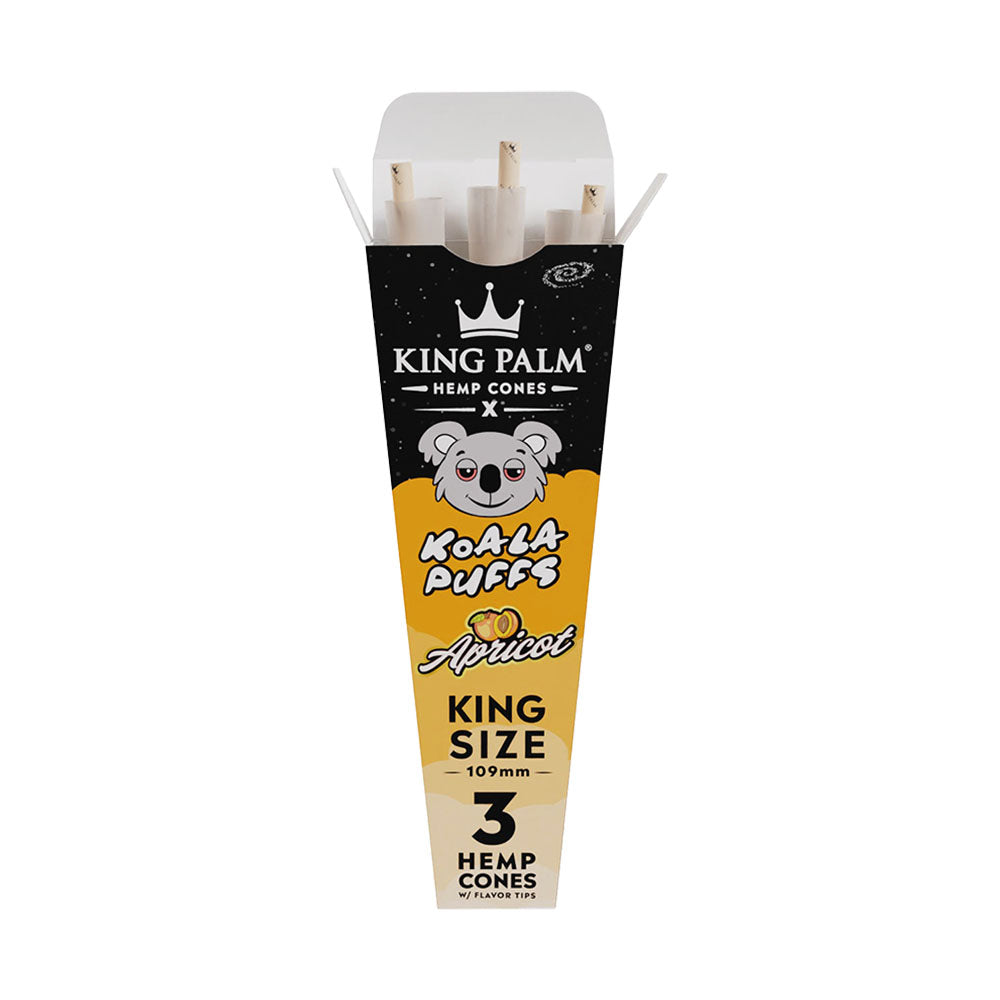 King Palm x Koala Puffs Hemp Cones - King Size / 3pk / Apricot 30pcs