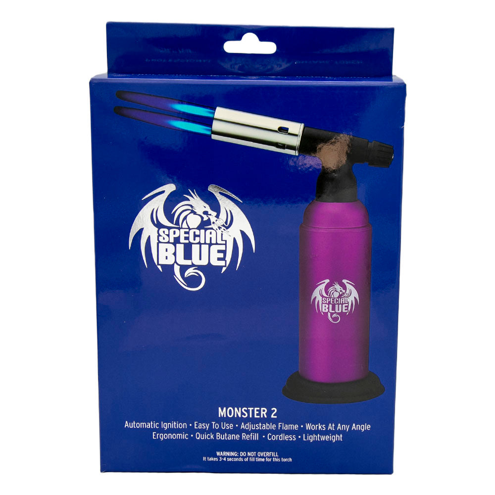 Special Blue Monster Pro 2 Torch Lighter | 8" 3 Color Options