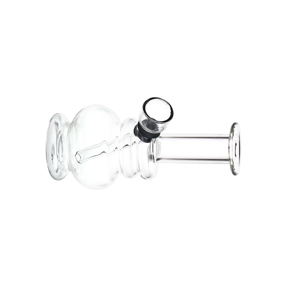 Small But Stout Bubble Rings Glass Water Pipe - 4.75" / Clear
