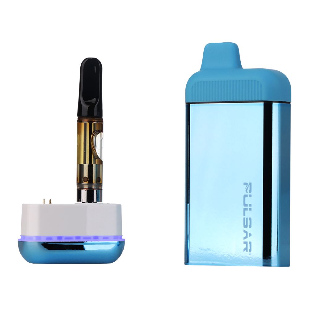 A fully disassembled view of the Azure Horizon Pulsar 510 Jetpack 2.0, showing the magnetic base, the 510 battery body, and the installed cartridge for easy maintenance and swapping.
