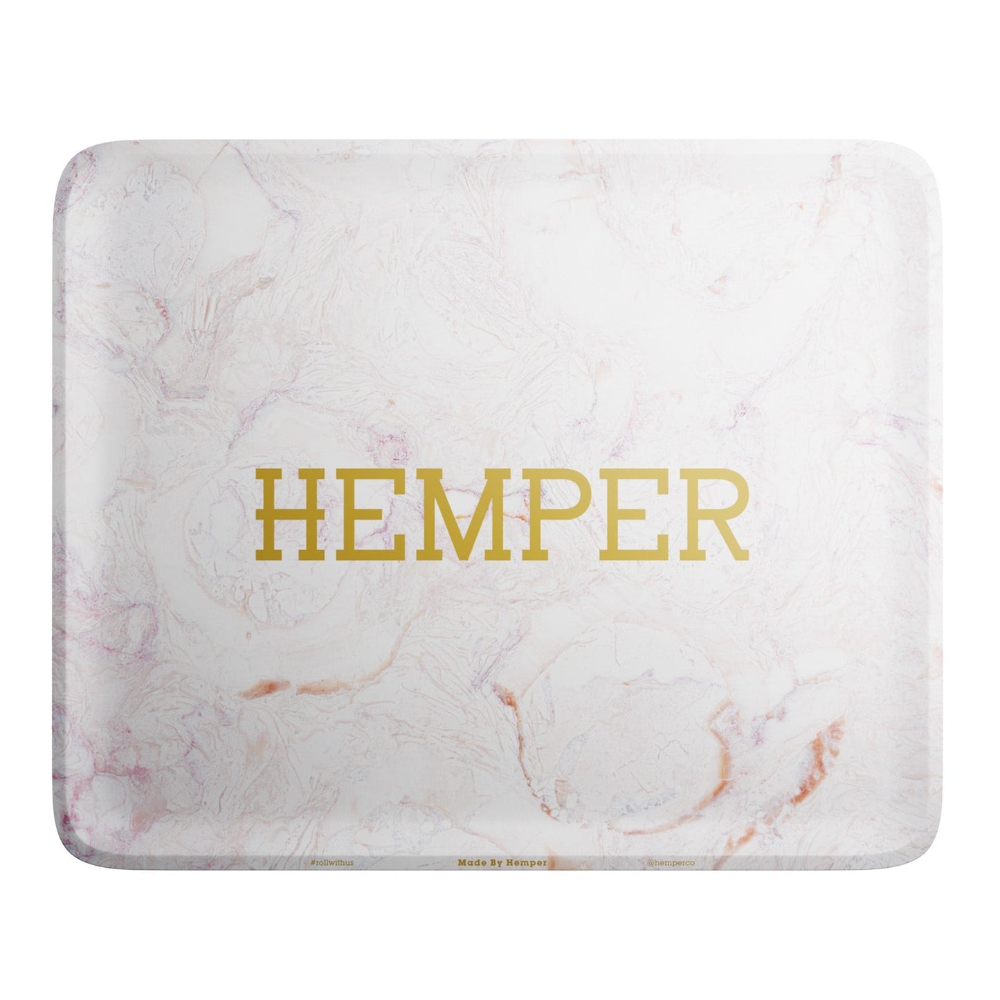 HEMPER - Luxe Marble Pink/White Rolling Tray