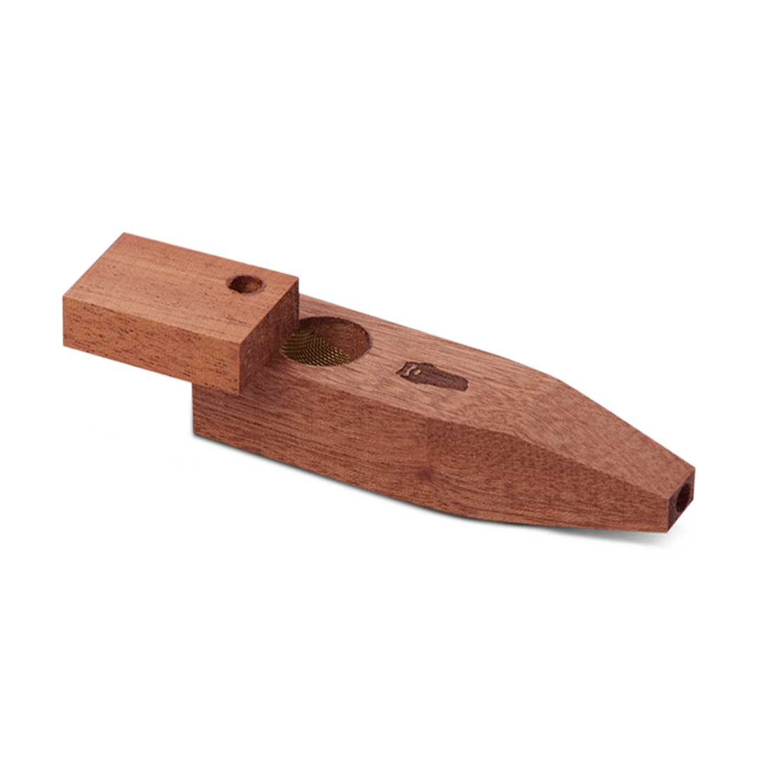Bearded Square Wood Pipe with Lid 4 Different Wood Options