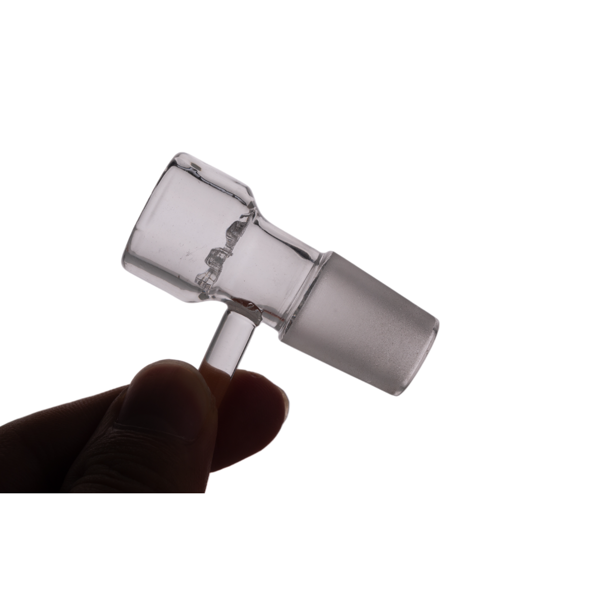 Clear Bowl w/ Handle & Filter 18mm Male Joint