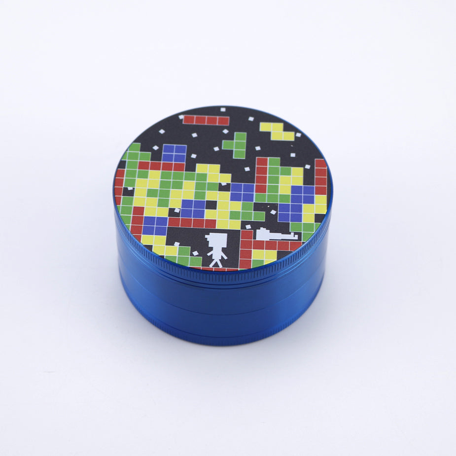 Tetris Design Zinc Alloy Metal Grinder 4 Piece