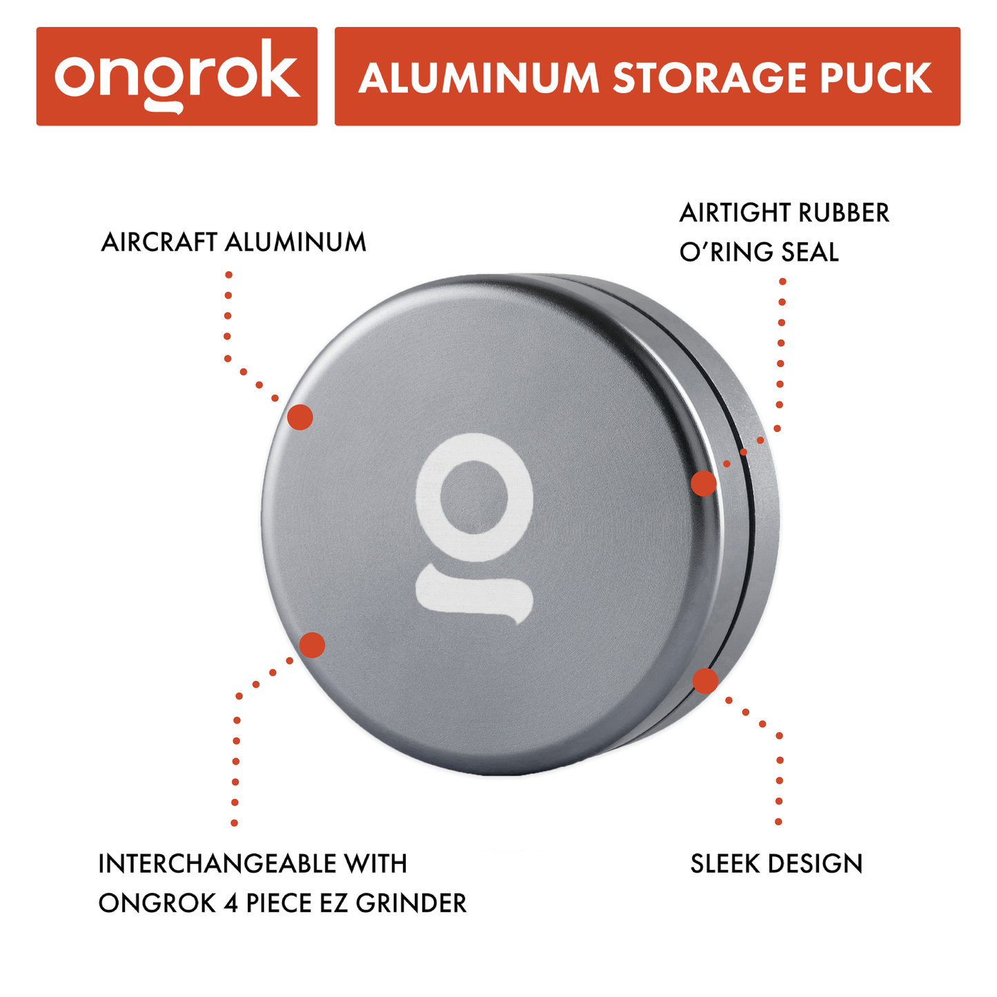 Ongrok Aluminum Storage Puck 5 Color Options