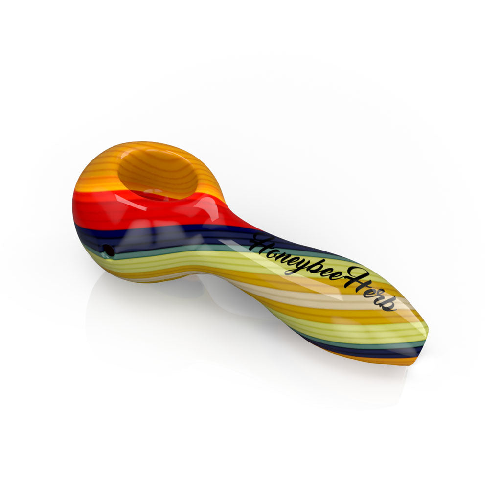 Vibrant Linework Twist Spoon Pipe