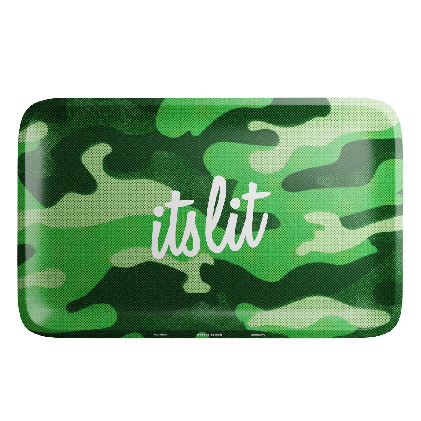 HEMPER - It's Lit Light Green Camo Rolling Tray