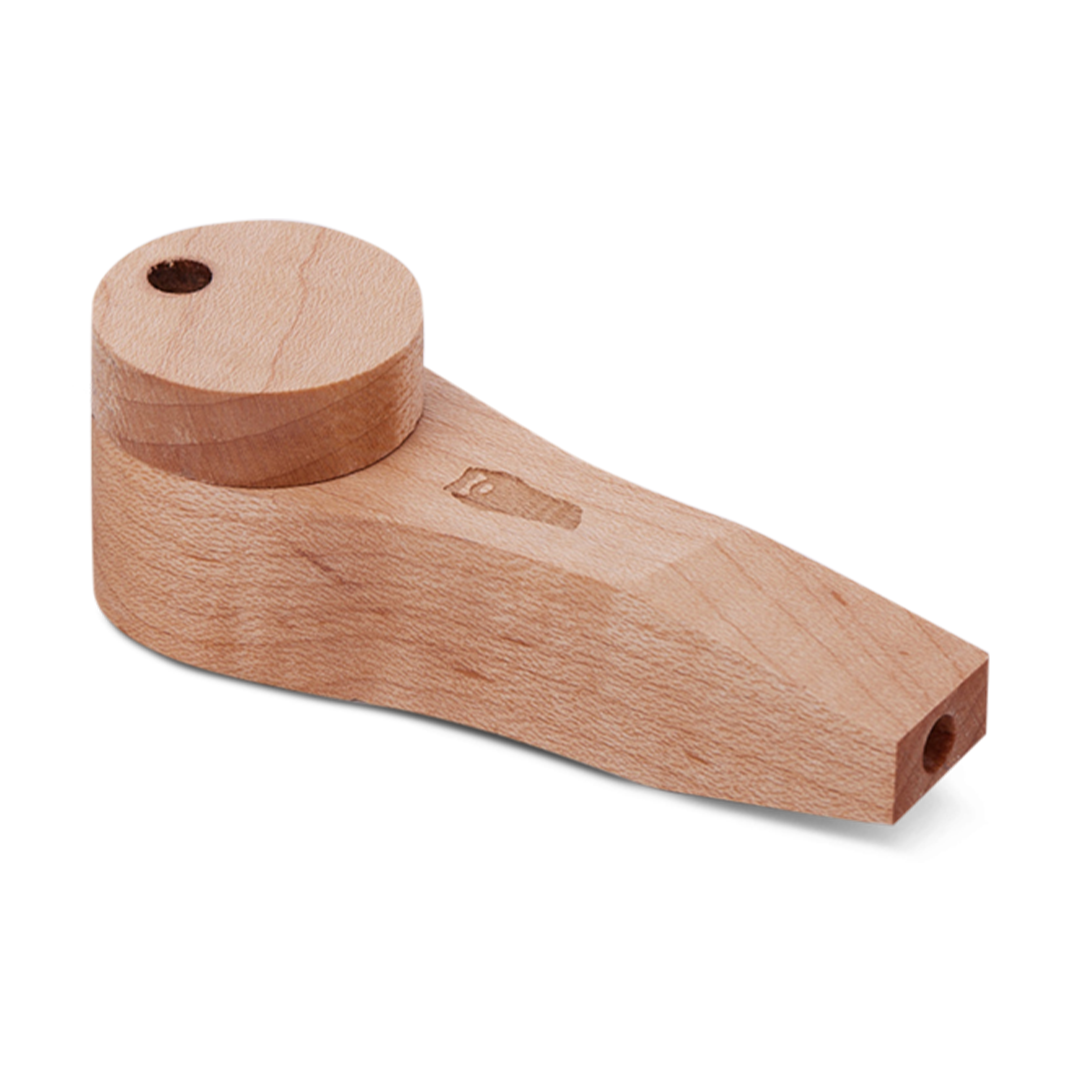 Bearded Circle Wood Pipe with Lid 4 Different Wood Options