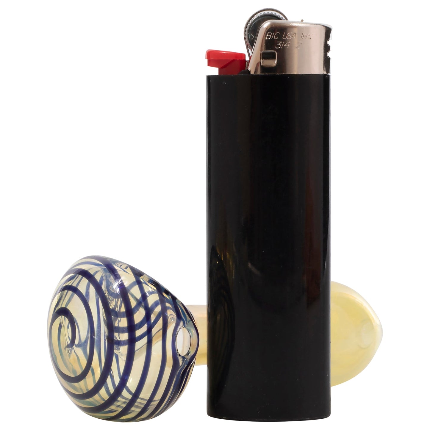 LA Pipes Spiral-Head Color Changing Glass Spoon Pipe 2 Sizes and 5 Color Options