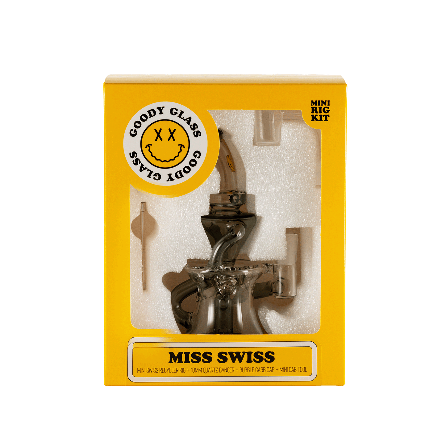 Goody Glass - Miss Swiss Mini Dab Rig 4-Piece Kit 4 Color Options