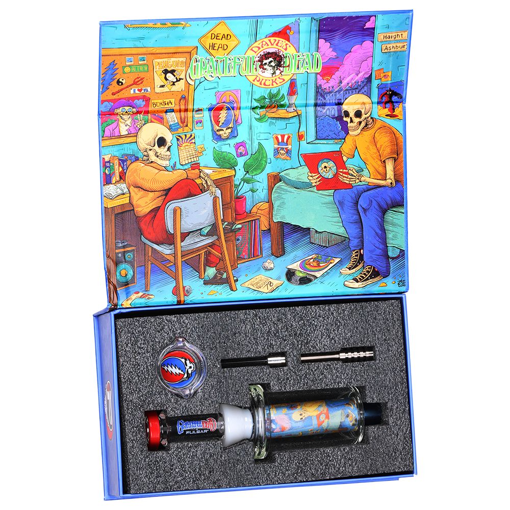 Grateful Dead x Pulsar Inside Print Vapor Vessel & SYF Dab Dish - 9.25" / Deadhead Dorm
