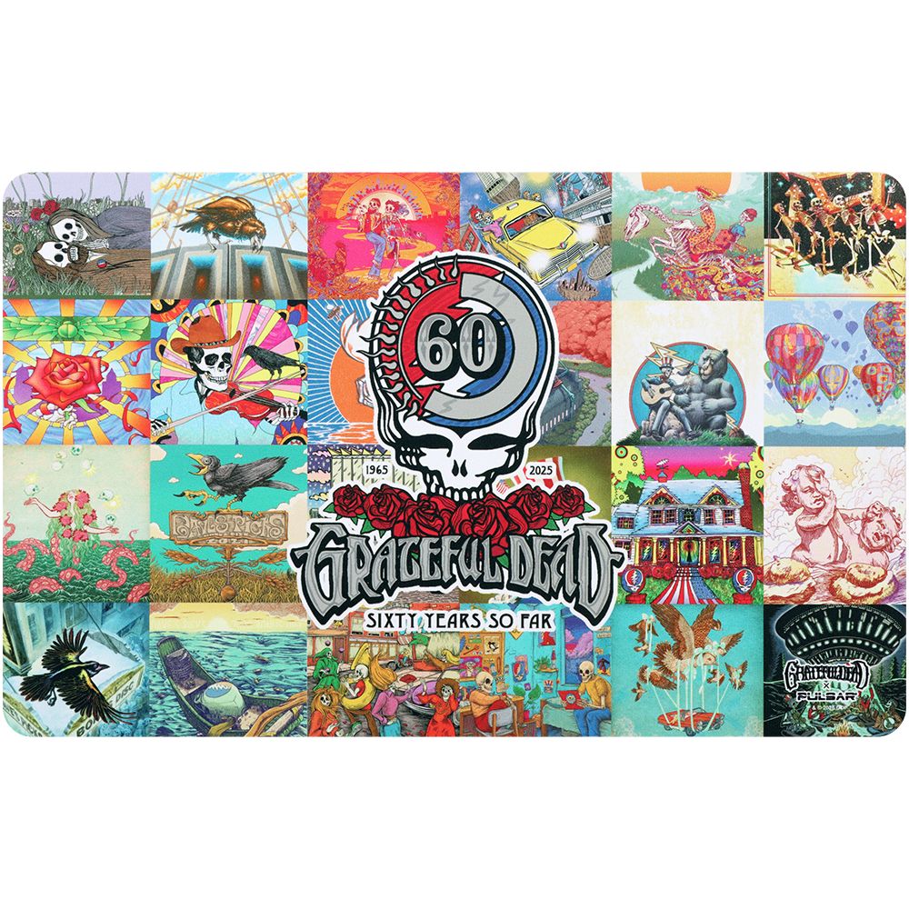 Grateful Dead x Pulsar DabPadz Fabric Top Dab Mat - 60th Anniversarry / 16"x10"