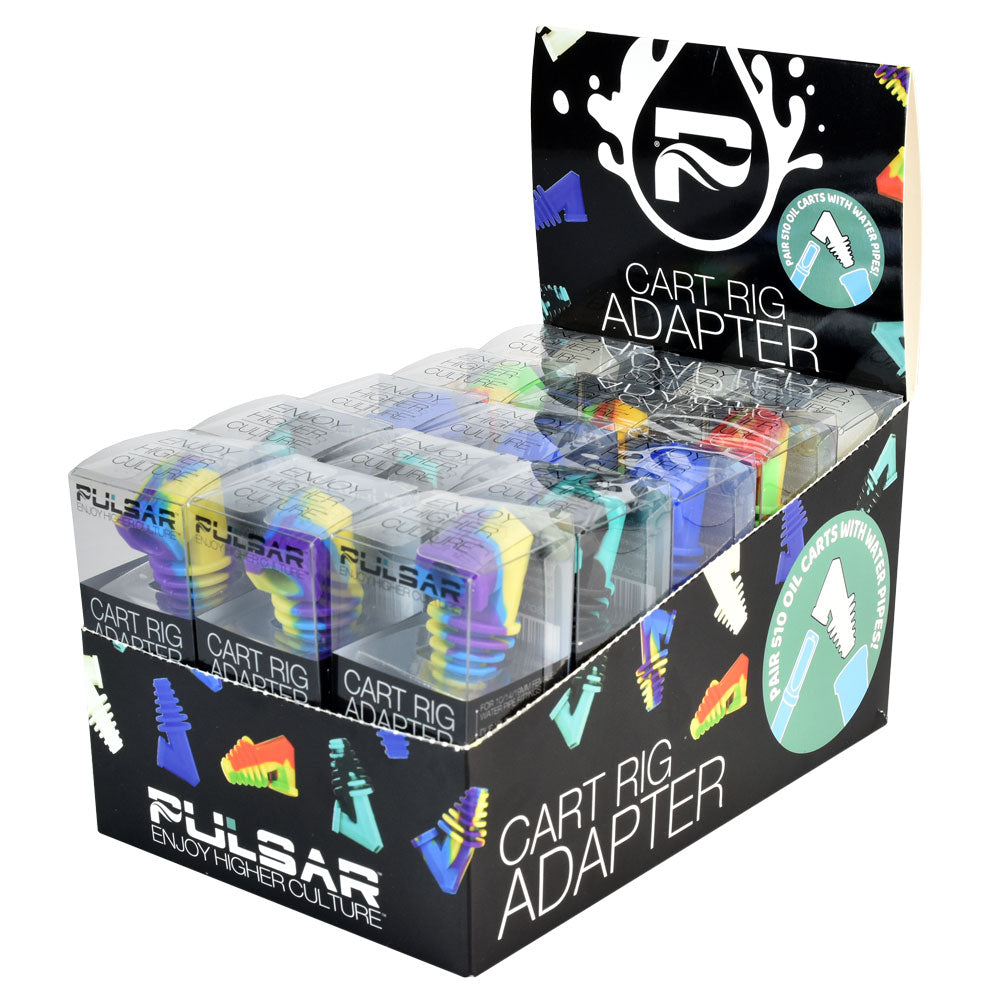 Pulsar Silicone Cart Rig Adapter - Assorted - 30PC DISPLAY