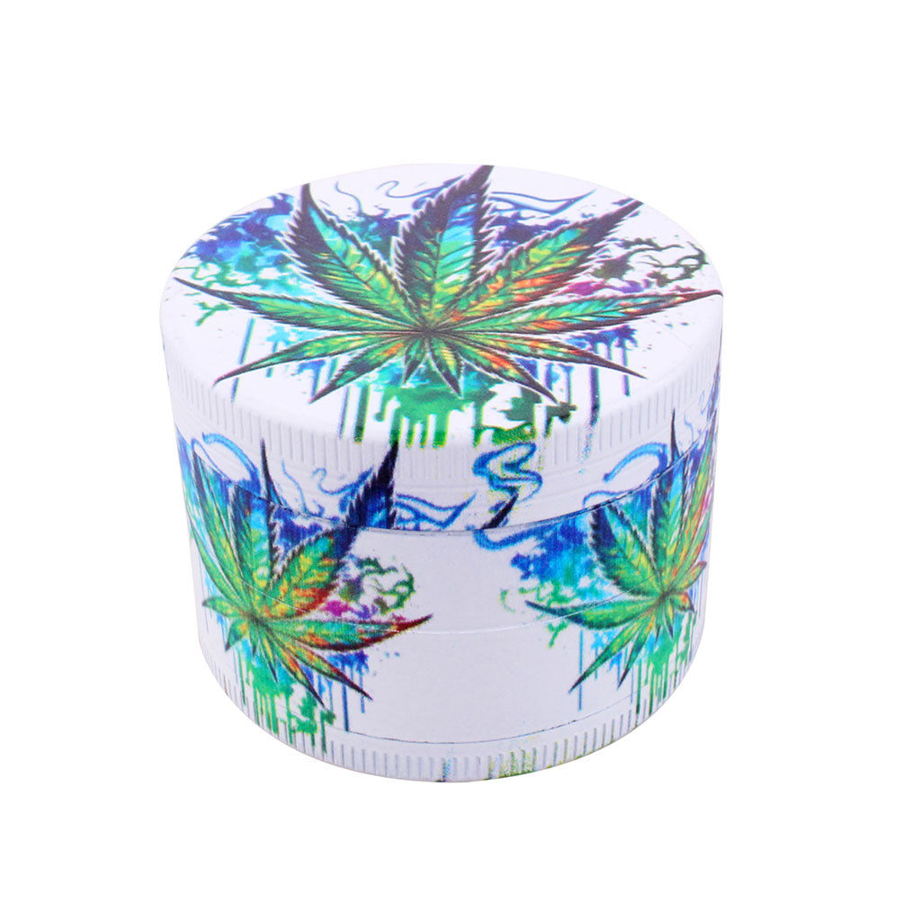 Splash Artwork Herbal Leaf 4-Piece Grinder - 6 Different Styles