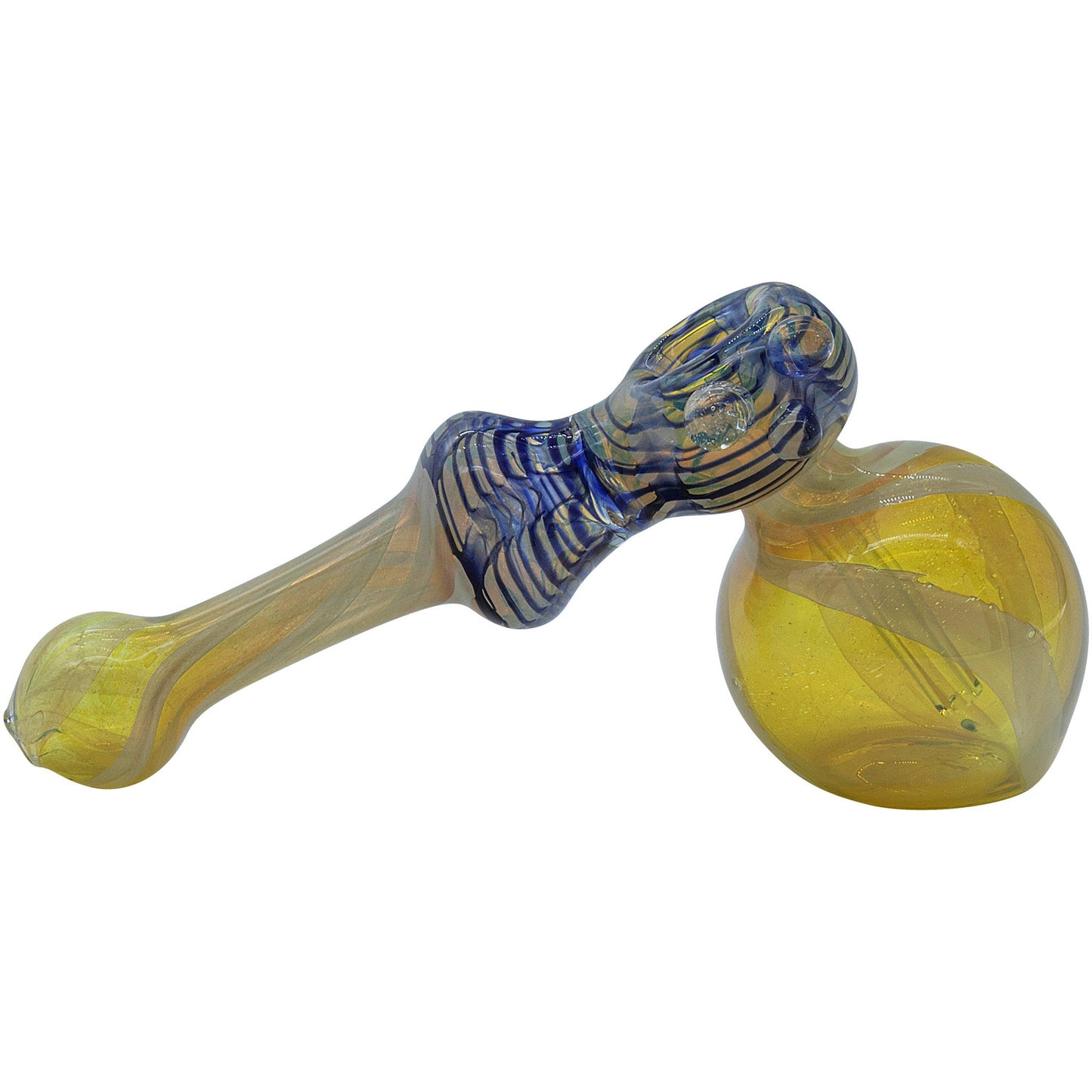 LA Pipes "Raked Hammer" Fumed Hammer Bubbler Pipe 6 Color Options