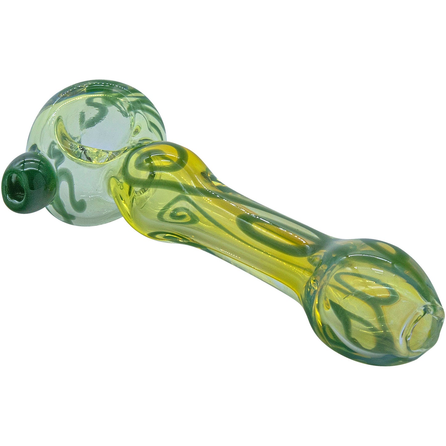 LA Pipes "Painted Warrior Spoon" Glass Pipe 5 Color Options
