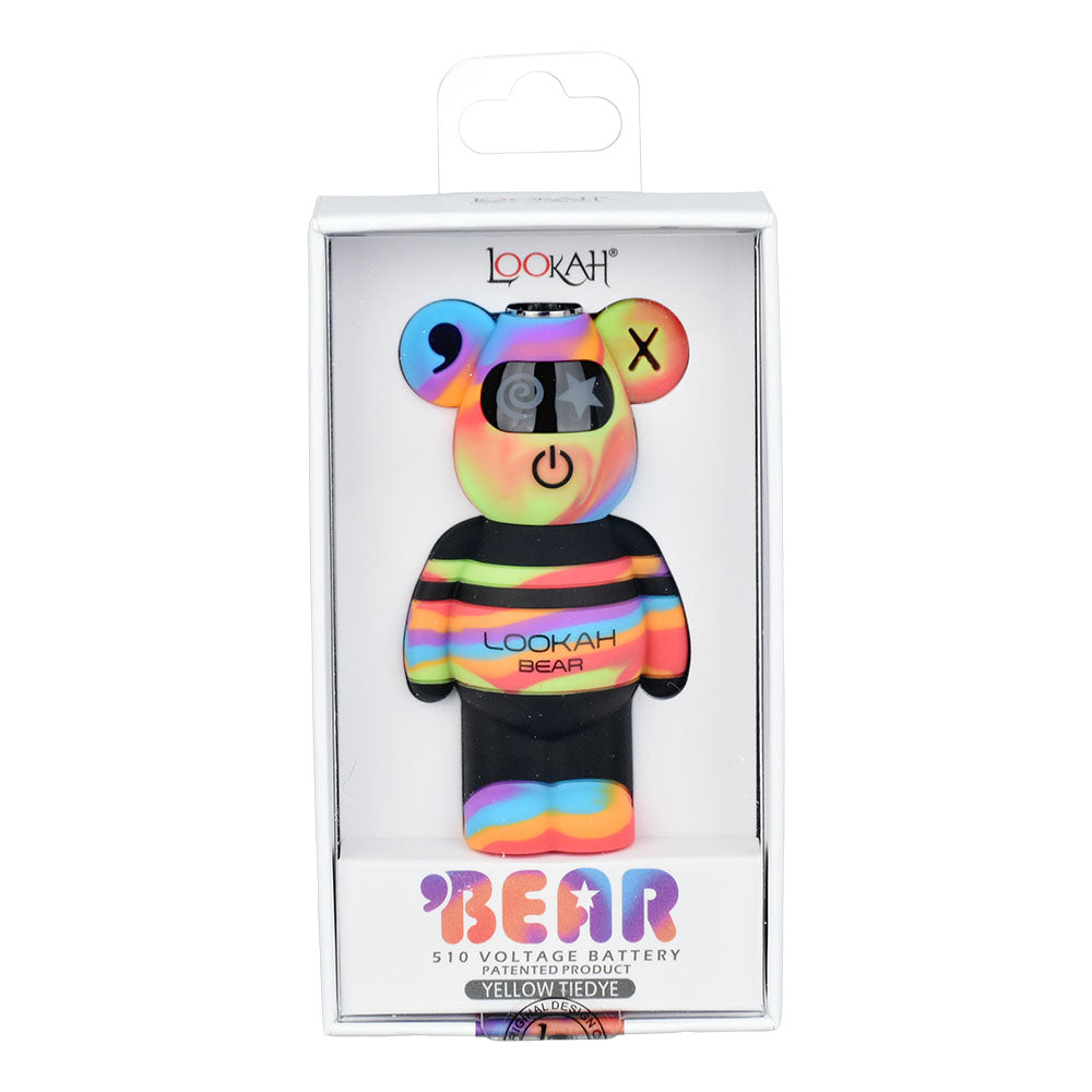 Lookah Tie Dye Bear Variable Voltage 510 Battery | 500mAh | 5pc Display 5 Color Options