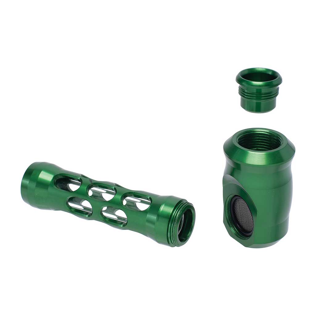 ALUMINUM GLASS PERFORATED HAND PIPE MULTIPLE COLORS