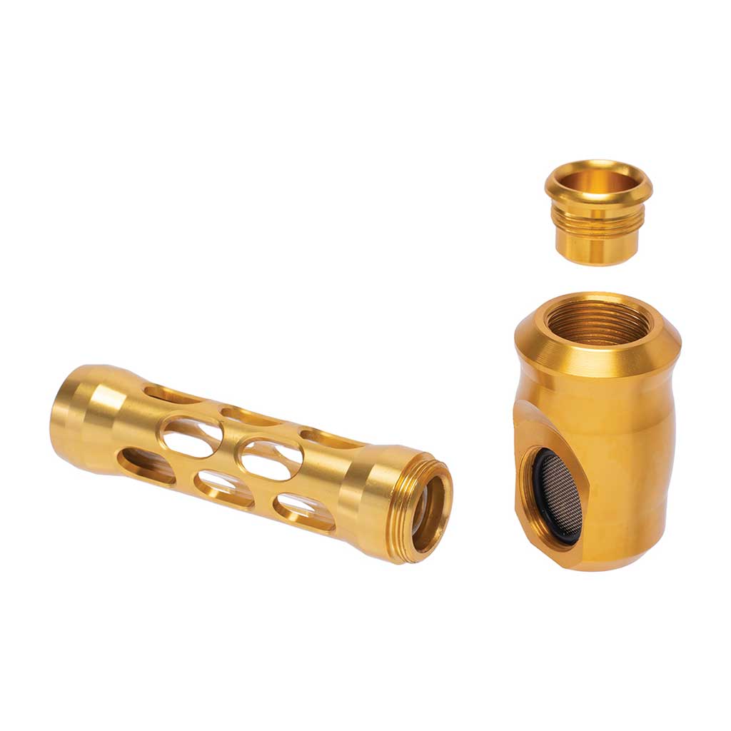ALUMINUM GLASS PERFORATED HAND PIPE MULTIPLE COLORS