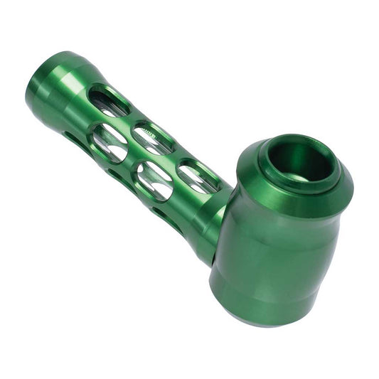 ALUMINUM GLASS PERFORATED HAND PIPE MULTIPLE COLORS