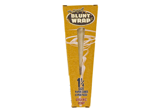 Orginal Blunt Wrap Organic Hemp Cones - 1 1/4 - 6 pack
