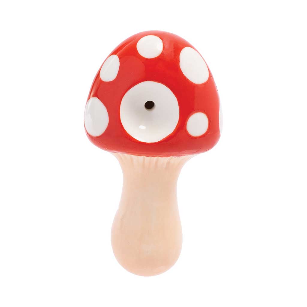 MUSHROOM CERAMIC PIPE - WACKY BOWLZ TWO DIFFERENT COLORS