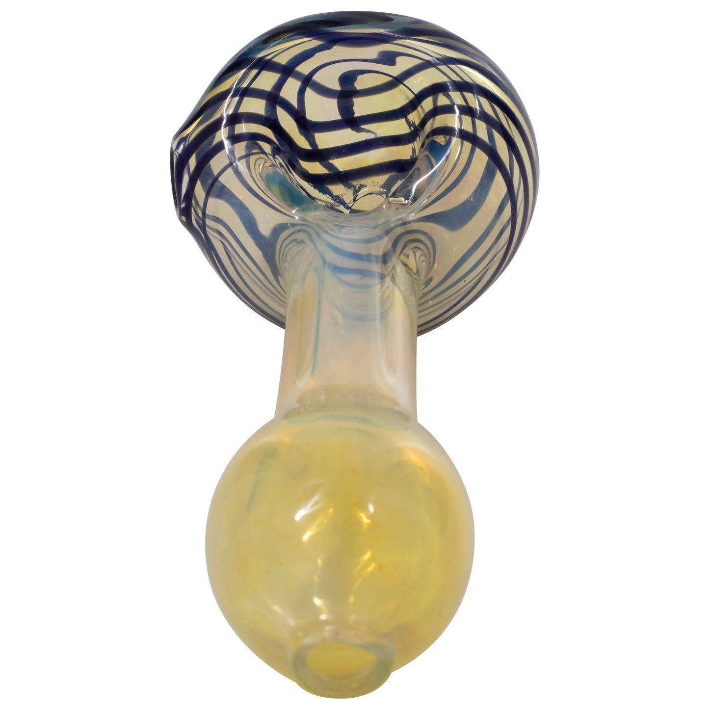 LA Pipes Spiral-Head Color Changing Glass Spoon Pipe 2 Sizes and 5 Color Options