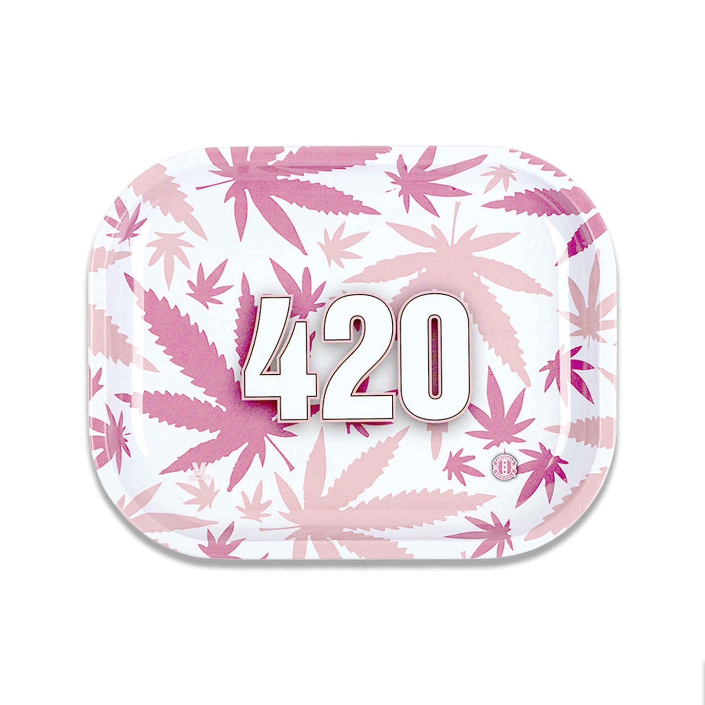 420 Pink Metal Rollin' Tray 2 Size Options