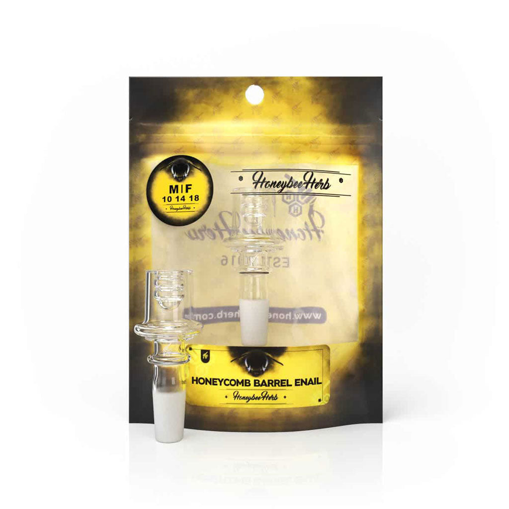 Honeybee Herb Honeycomb Barrel Quartz Enail |YL Male & Female Available & 3 Sizes Options
