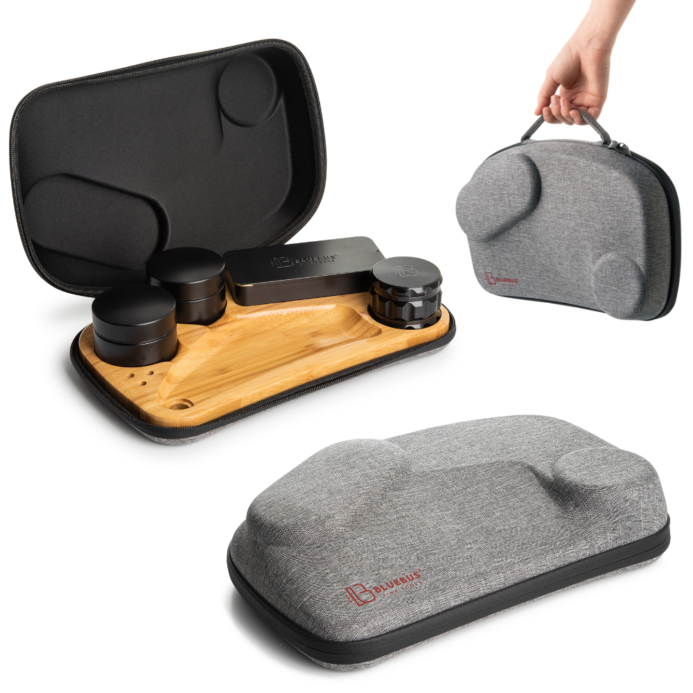 BLAZE Wooden Stash Rolling Tray Bundle With or Without Light