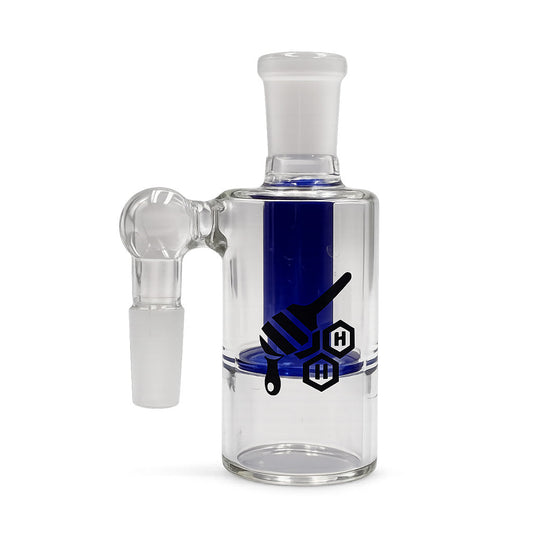Honeybee Herb Core Cylinder Disc Perc Glass Ash Catcher 2 Angle Options