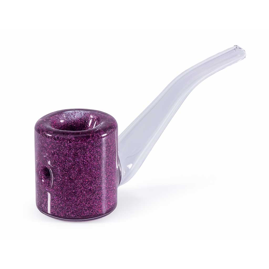 Shimmer Finish Borosilicate Sherlock Pipe - Sparkling Glass Hand Pipe - 7 Color Options
