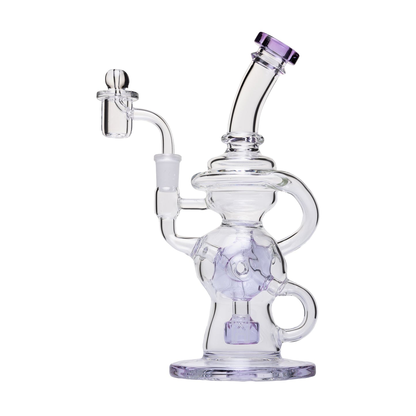 Human Grade 10" Swiss Rig Glass Recycler Water Pipe