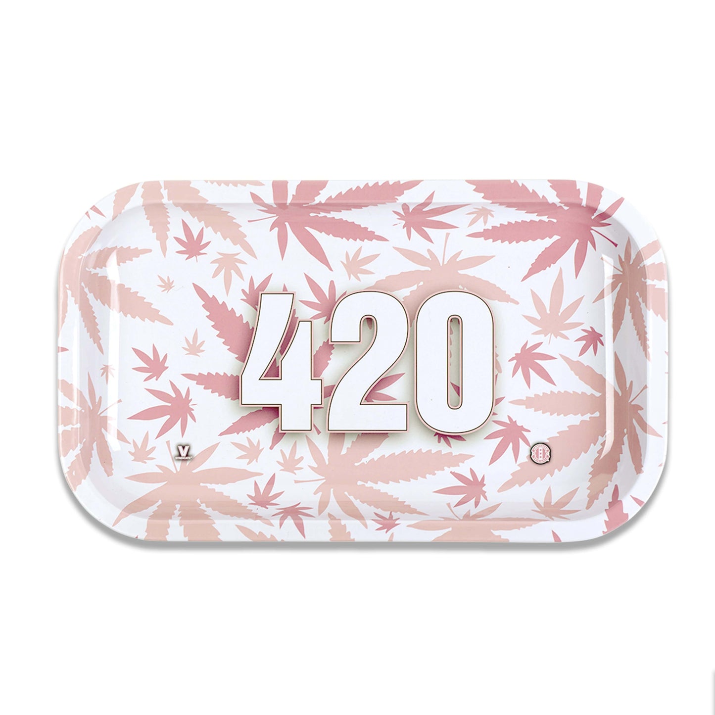 420 Pink Metal Rollin' Tray 2 Size Options