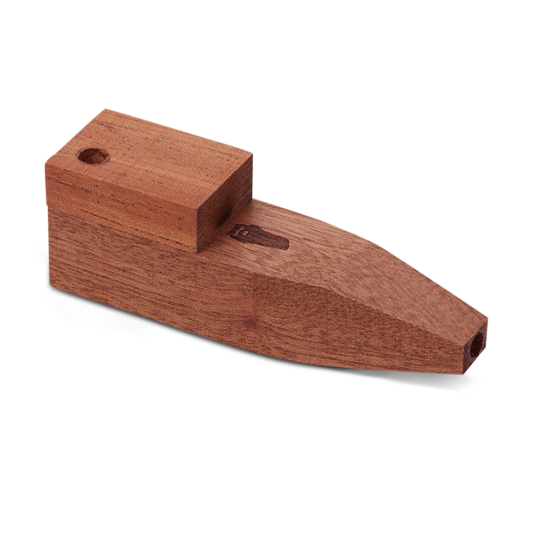 Bearded Square Wood Pipe with Lid 4 Different Wood Options