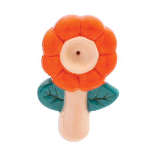 FLOWER CERAMIC PIPE - WACKY BOWLZ TWO DIFFERENT COLORS