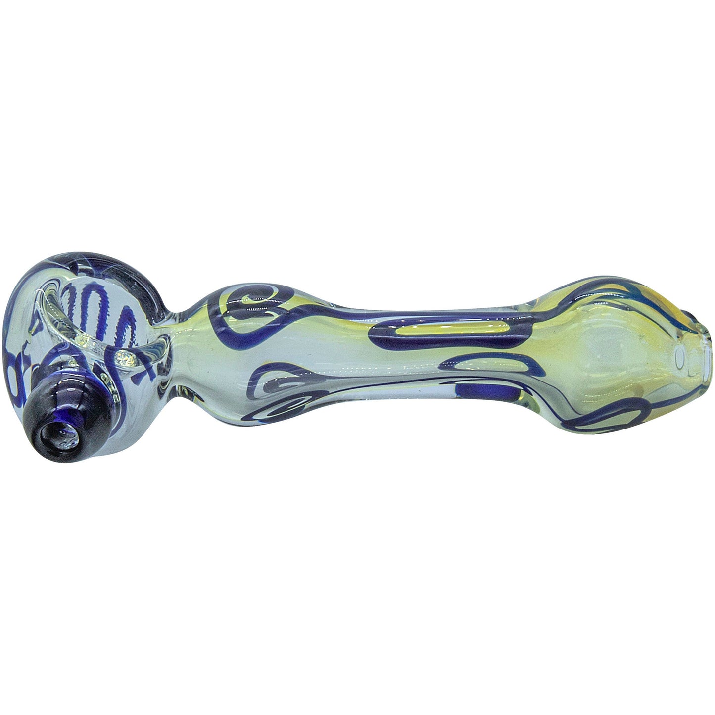 LA Pipes "Painted Warrior Spoon" Glass Pipe 5 Color Options