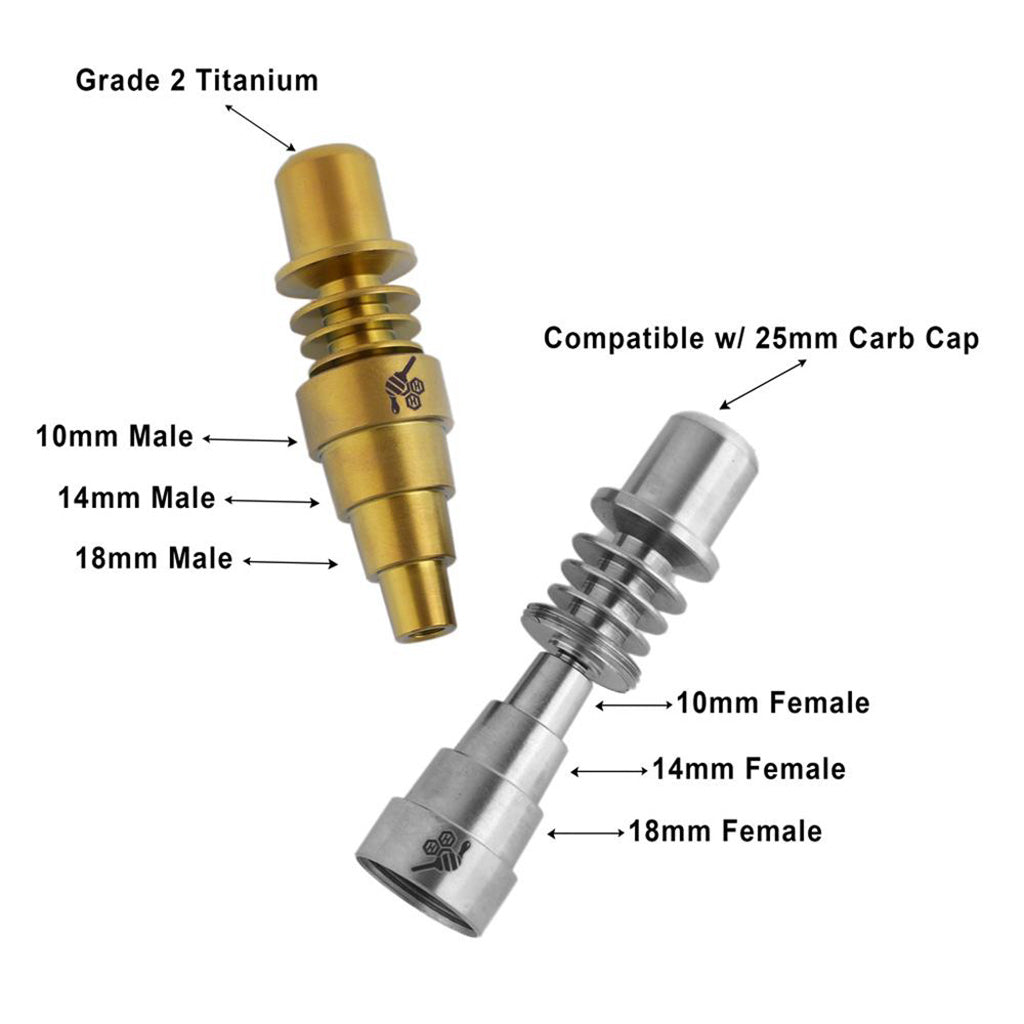 TITANIUM 6 IN 1 SKILLET ENAIL DAB NAIL 2 Sizes & 2 Color Options