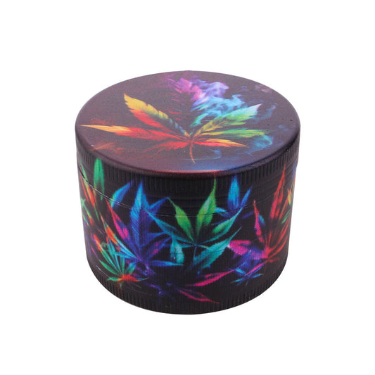 Splash Artwork Herbal Leaf 4-Piece Grinder - 6 Different Styles