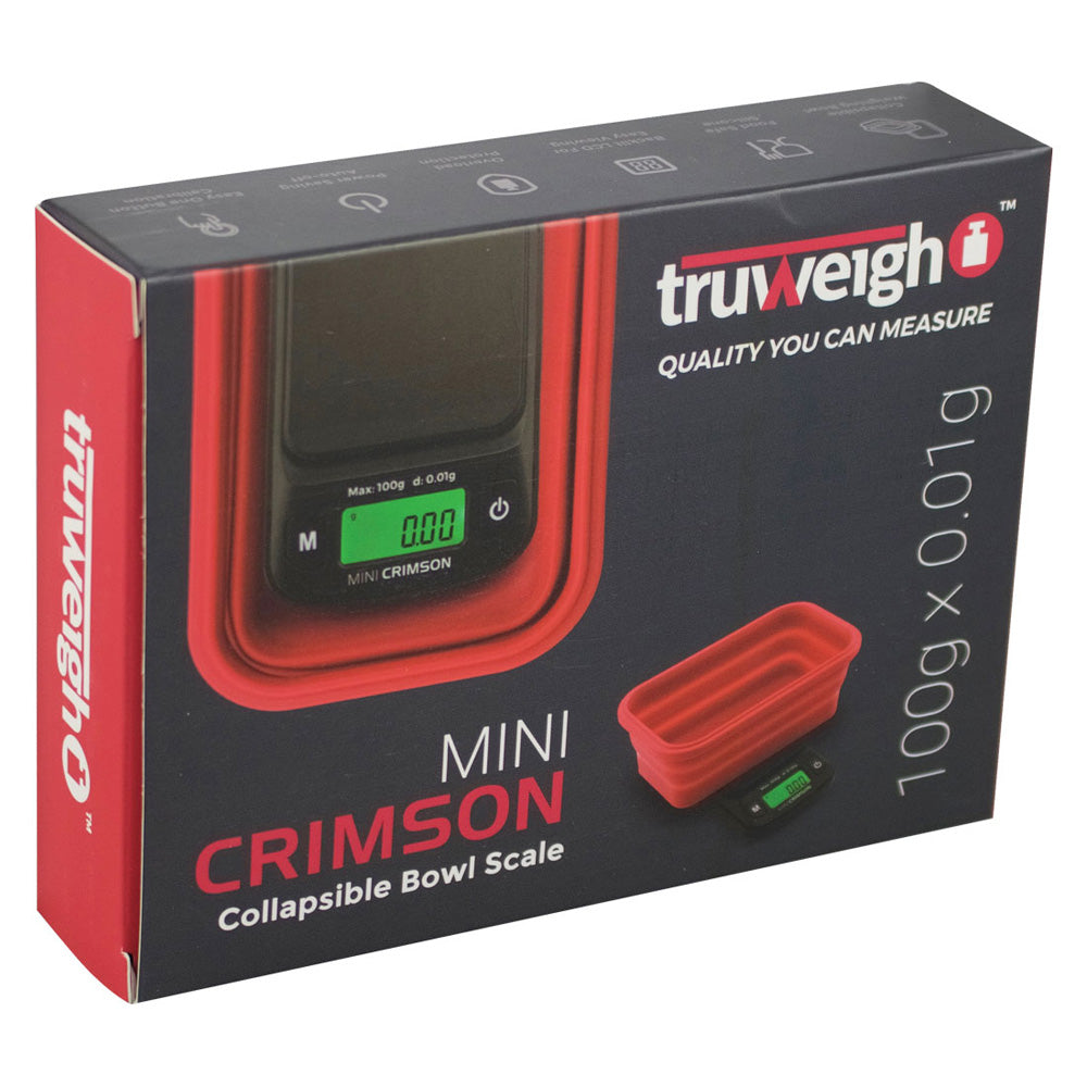 Truweigh Mini Crimson Collapsible Bowl Scale - 4 Color & 3 Weight Options