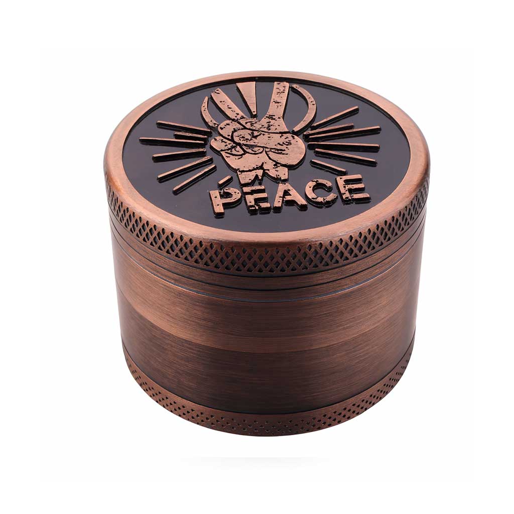 VINTAGE ALUMINUM EMBOSSED HERB GRINDER